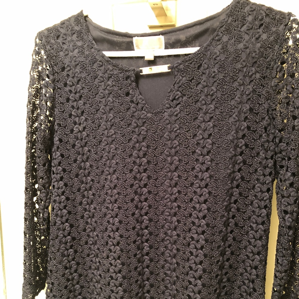 Beautiful navy blue lace top